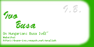 ivo busa business card